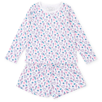 Lila and Hayes Sophie Girls' Short Set - Cosmic Crush