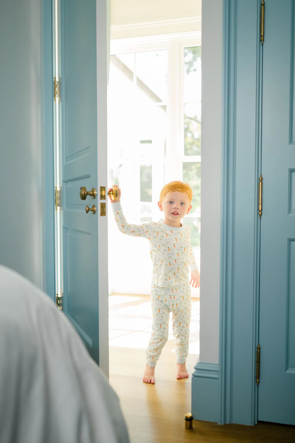 The Proper Peony Peeps Blue 2-Piece PJ Set - Persnickety Shop