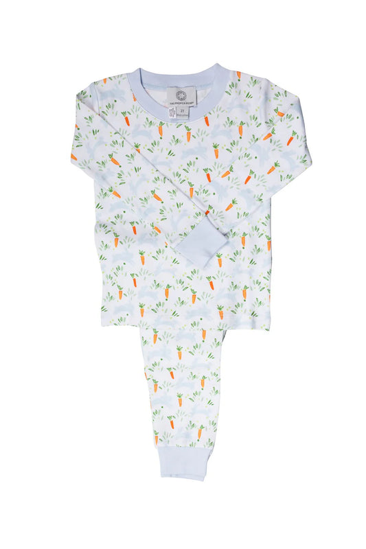 The Proper Peony Peeps Blue 2-Piece PJ Set - Persnickety Shop