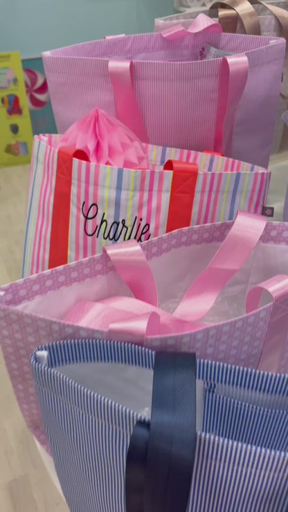 Oh! Mint Preppy Stripes Duffells, Bibs, and Totes