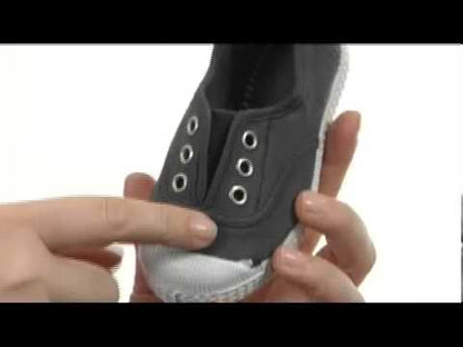 CIENTA NAVY CANVAS LACELESS SNEAKER