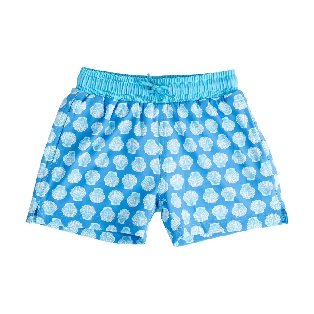 PRE ORDER PRODOH Boys' Boogie Board Swim Trunk Marina Blue Shells Print - Persnickety Shop