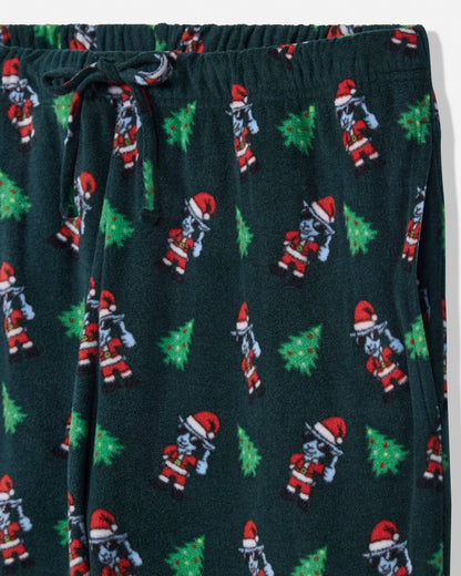 Goat USA Santa Thumbs Up AOP Pajama Pants Sage