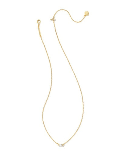 JULIETTE PENDANT NECKLACE GOLD WHITE CRYSTAL