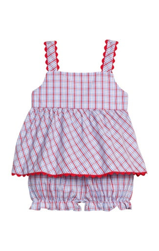 Evie Bloomer Set - Patriotic Plaid - Persnickety Shop