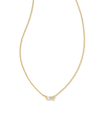 JULIETTE PENDANT NECKLACE GOLD WHITE CRYSTAL