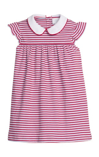 Angel Sleeve Peter Pan Dress - Americana Stripe - Persnickety Shop