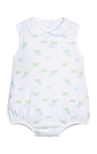 Printed Peter Pan Bubble - Blue Whales - Persnickety Shop