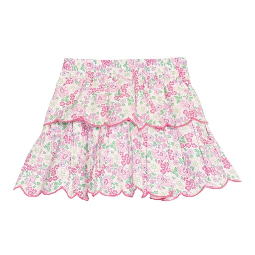 Two Tiered Skort - Pink Bloomsbury Blossoms - Persnickety Shop