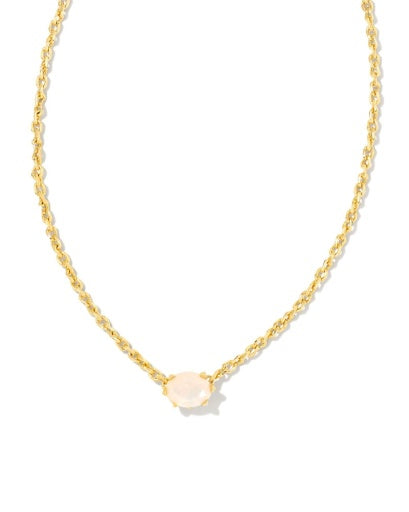 CAILIN CRYSTAL PENDANT NECKLACE GOLD CHAMPAGNE OPAL CRYSTAL