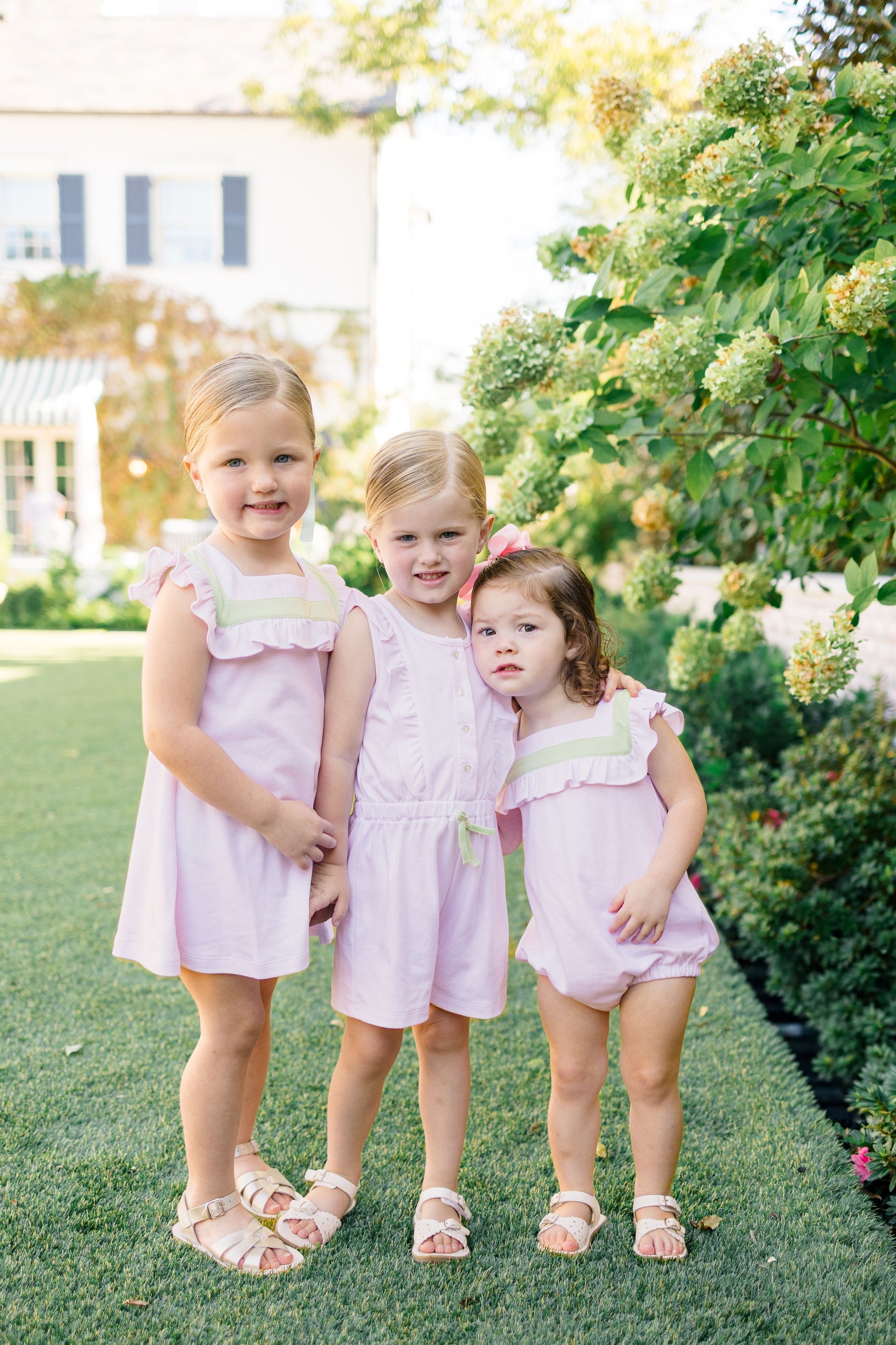 The Proper Peony | Pink with Green Stripe Sleeveless Dress - Persnickety Shop