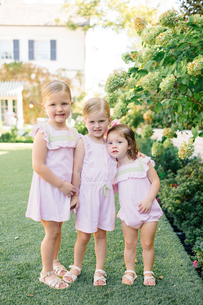 The Proper Peony | Pink with Green Stripe Sleeveless Dress - Persnickety Shop