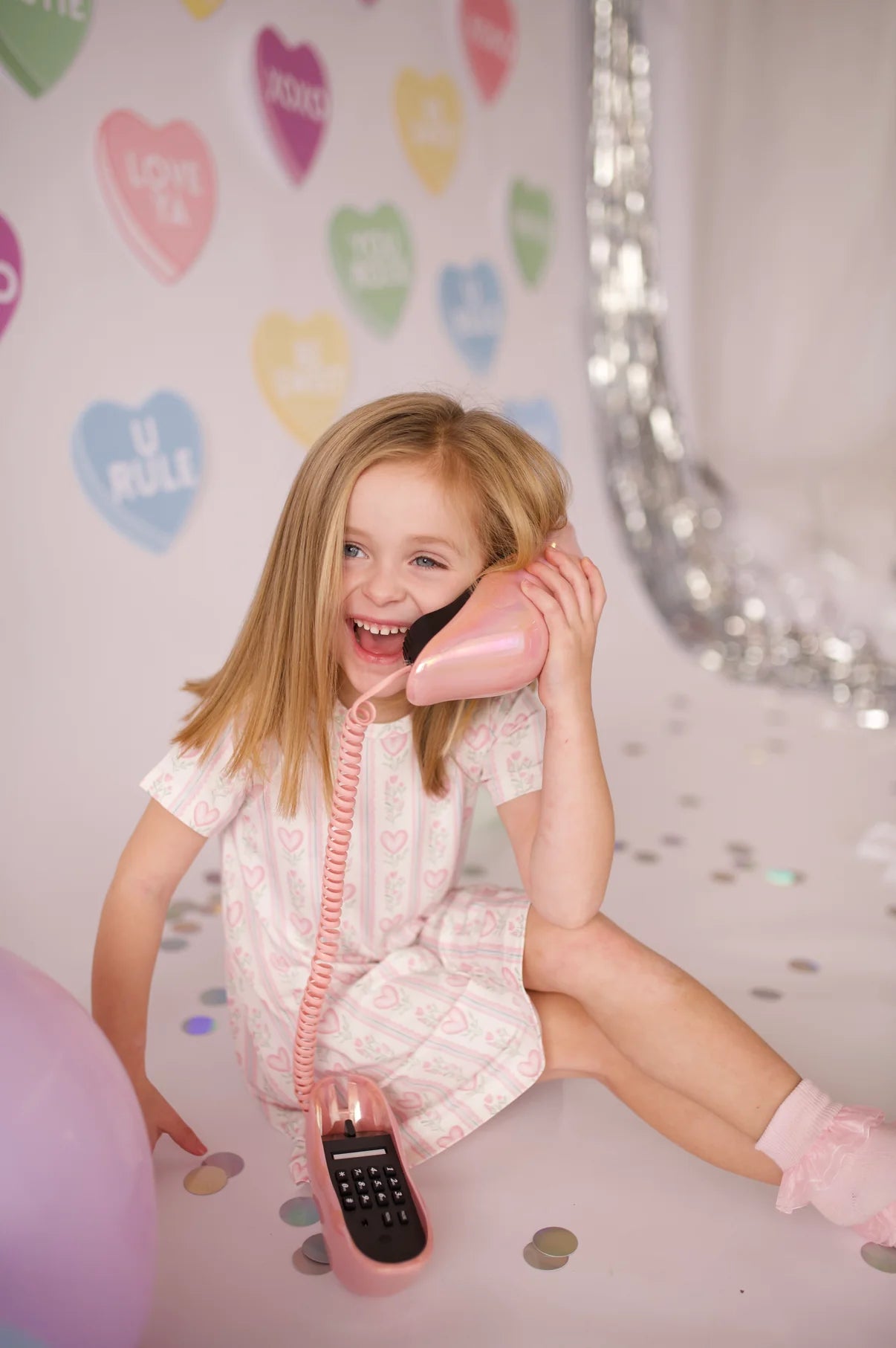 Hamner Hill Girls Floral Hearts Bamboo Dress - Persnickety Shop