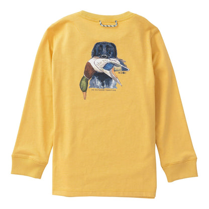 PRODOH Kid's Long Sleeve Cotton T-shirt in Ochre