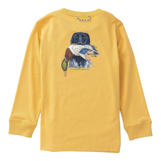 PRODOH Kid's Long Sleeve Cotton T-shirt in Ochre