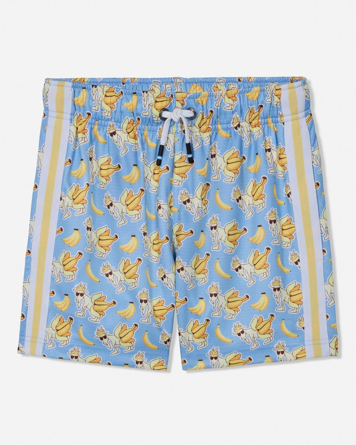 Goat Toddler Banana Split AOP Mesh Shorts: Carolina Blue