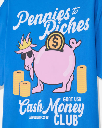 Goat Kids' Pennies to Riches Graphic Tee Royal