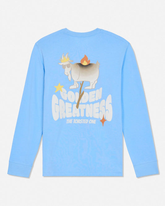 Goat Kids' Golden Greatness Long Sleeve Shirt Carolina Blue