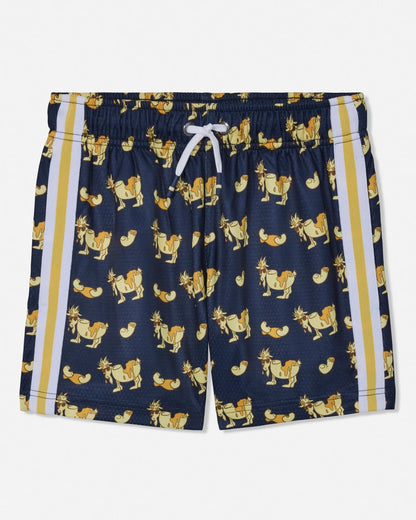 Goat Toddler Cheesy AOP Mesh Shorts Navy Blazer