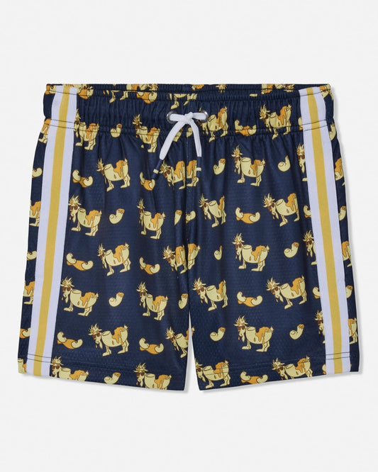 Goat Toddler Cheesy AOP Mesh Shorts Navy Blazer