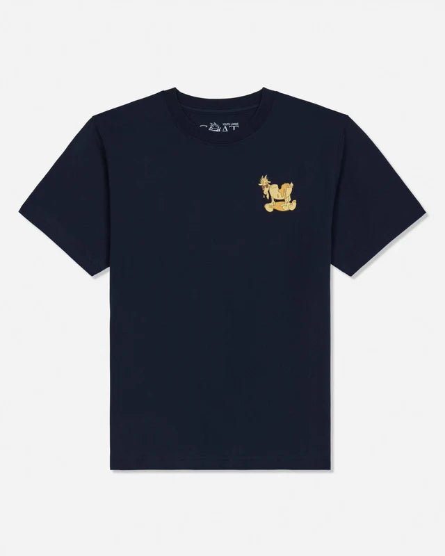 Goat Chuck Cheesy T-shirt: Navy Blazer
