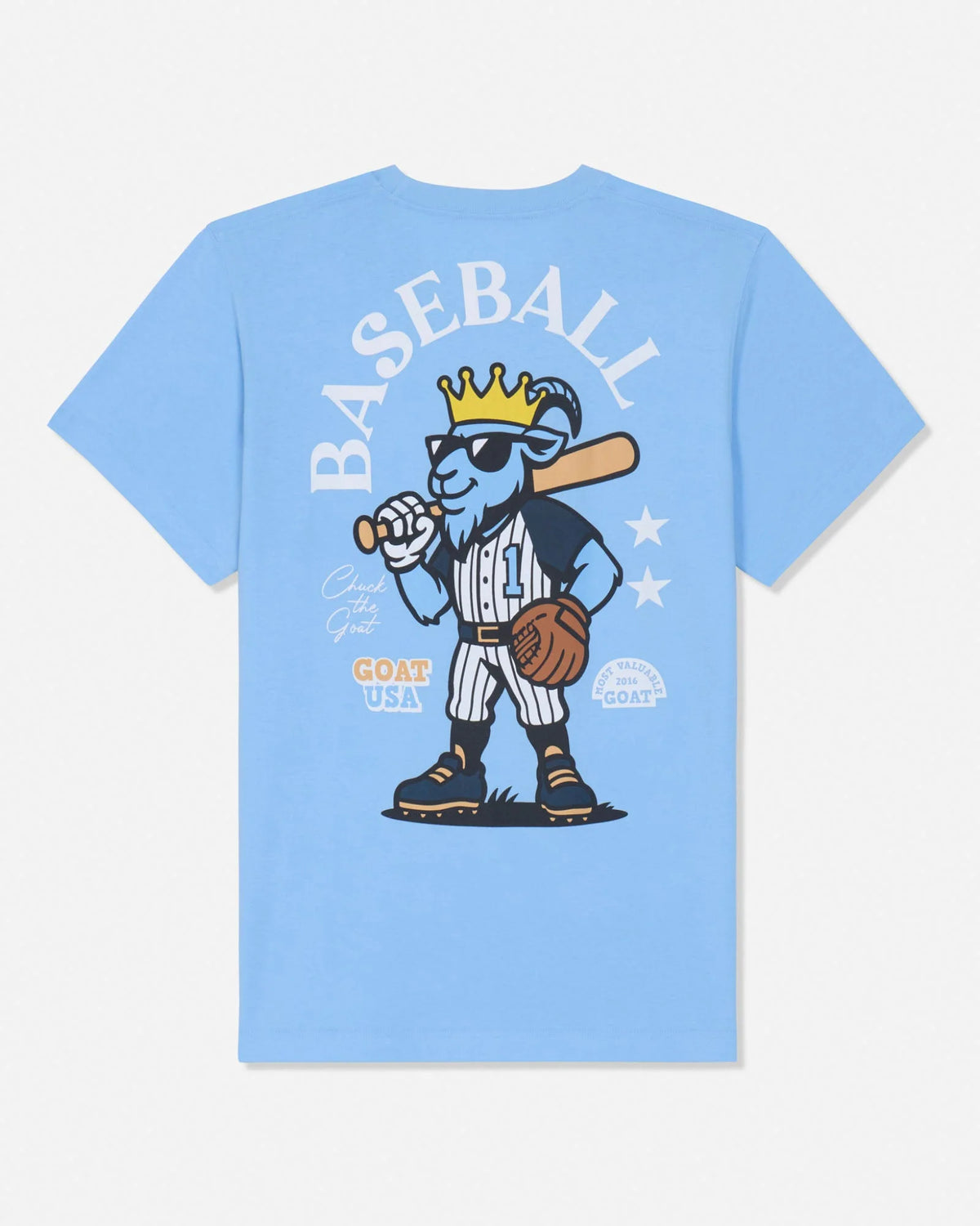 Goat Kids' Most Valuable GOAT Baseball T-Shirt Carolina Blue