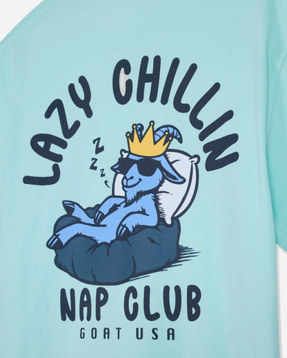 Goat Nap Club Graphic Tee Mint Toddler and Kids
