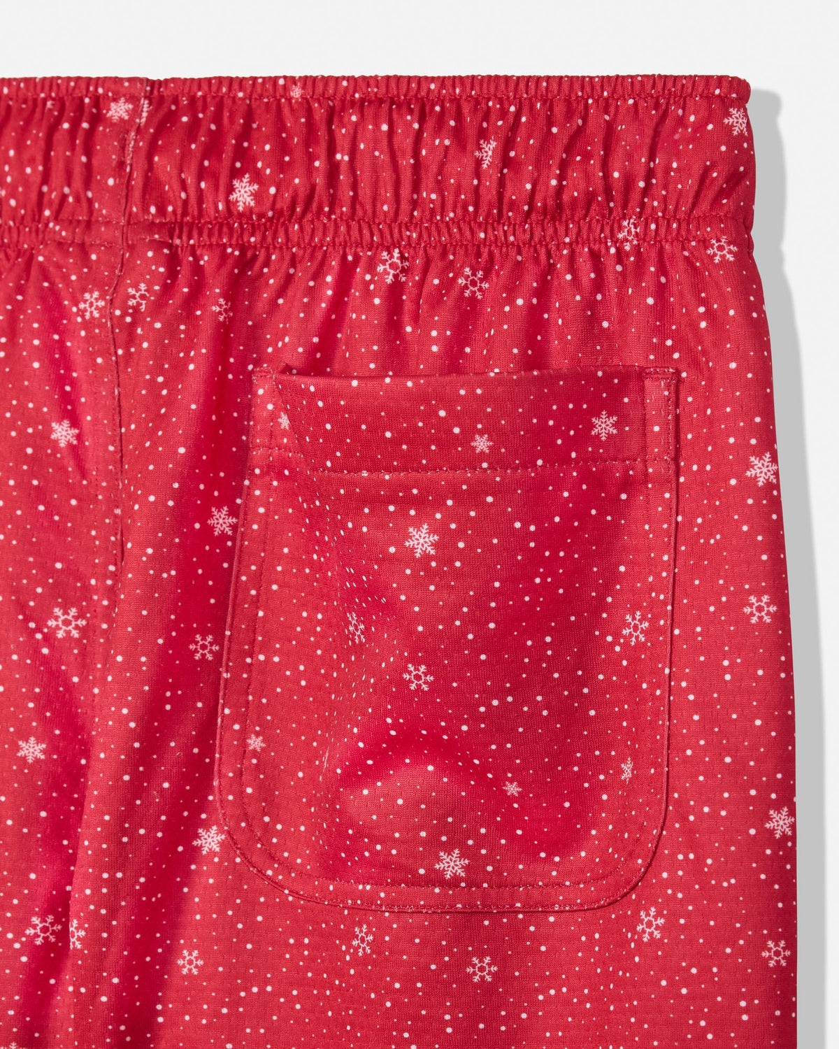 Goat Boys Snowflake and Santa Mesh Shorts: Red - Persnickety Shop