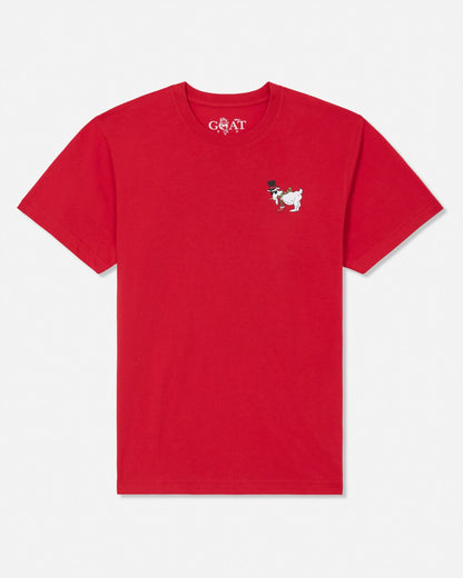 Goat Kids Snowman T-shirt: Enduring Red - Persnickety Shop