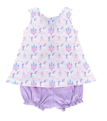 James & Lottie Unicorn Back Bow Bloomer Set - Persnickety Shop