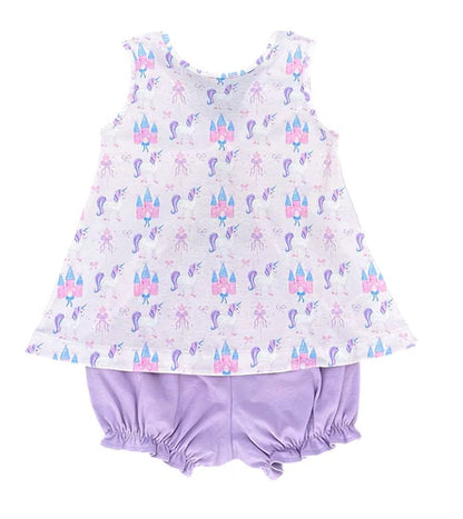 James & Lottie Unicorn Back Bow Bloomer Set - Persnickety Shop