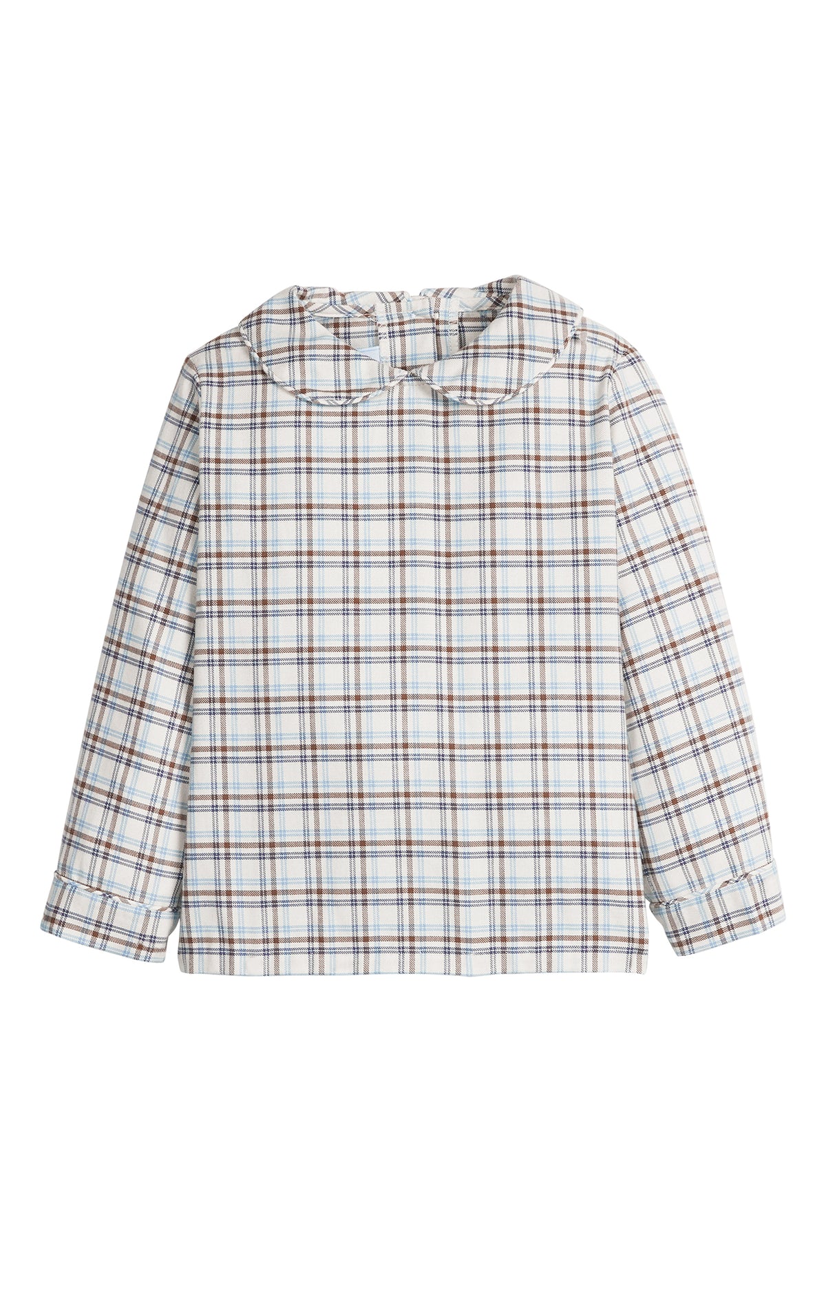 Little English Peter Pan Shirt - Clarkson Plaid