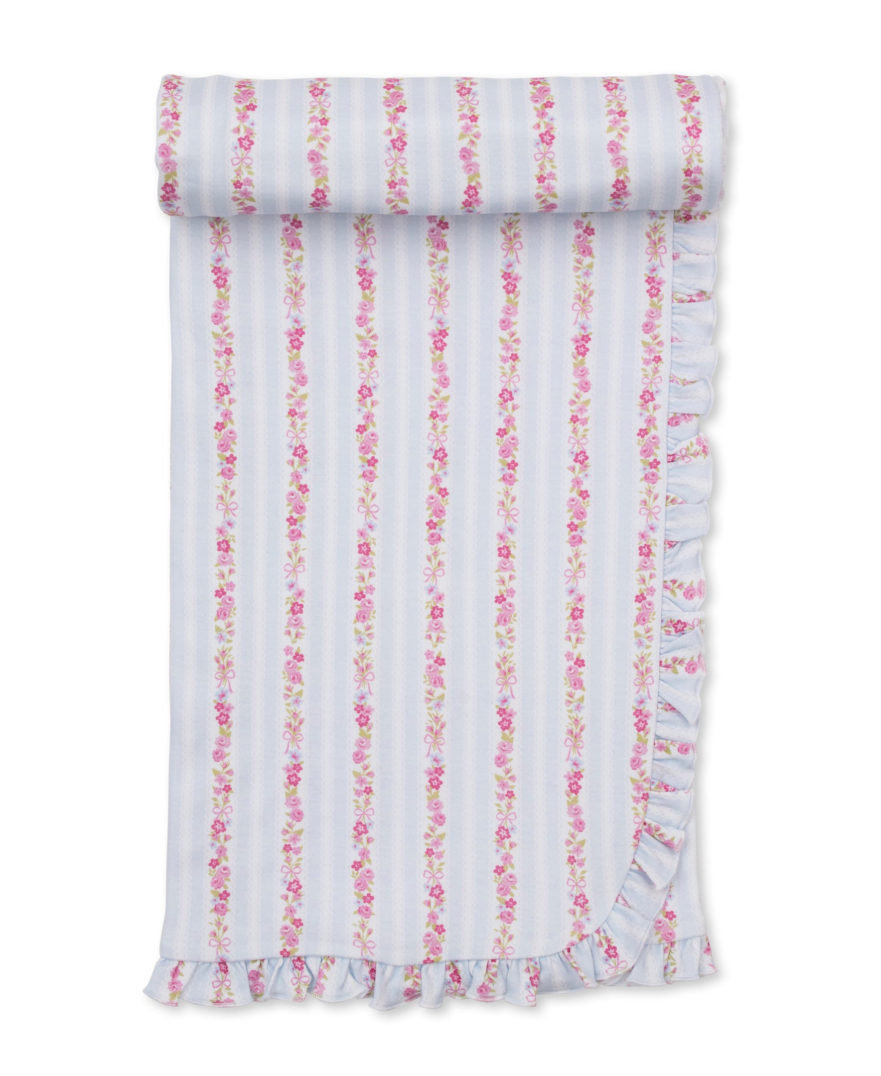 Kissy Kissy Light Blue Rose Renaissance Blanket - Persnickety Shop