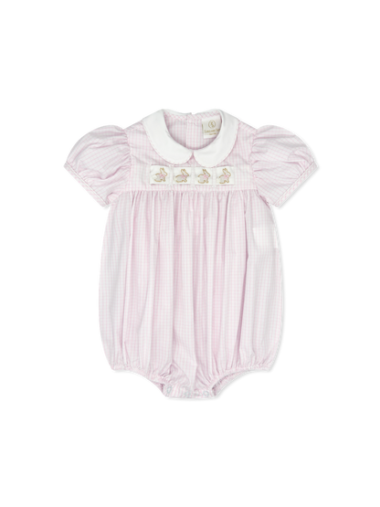 RUTH RIBBON BUBBLE- CLASSIC PINK WINDOWPANE - Persnickety Shop