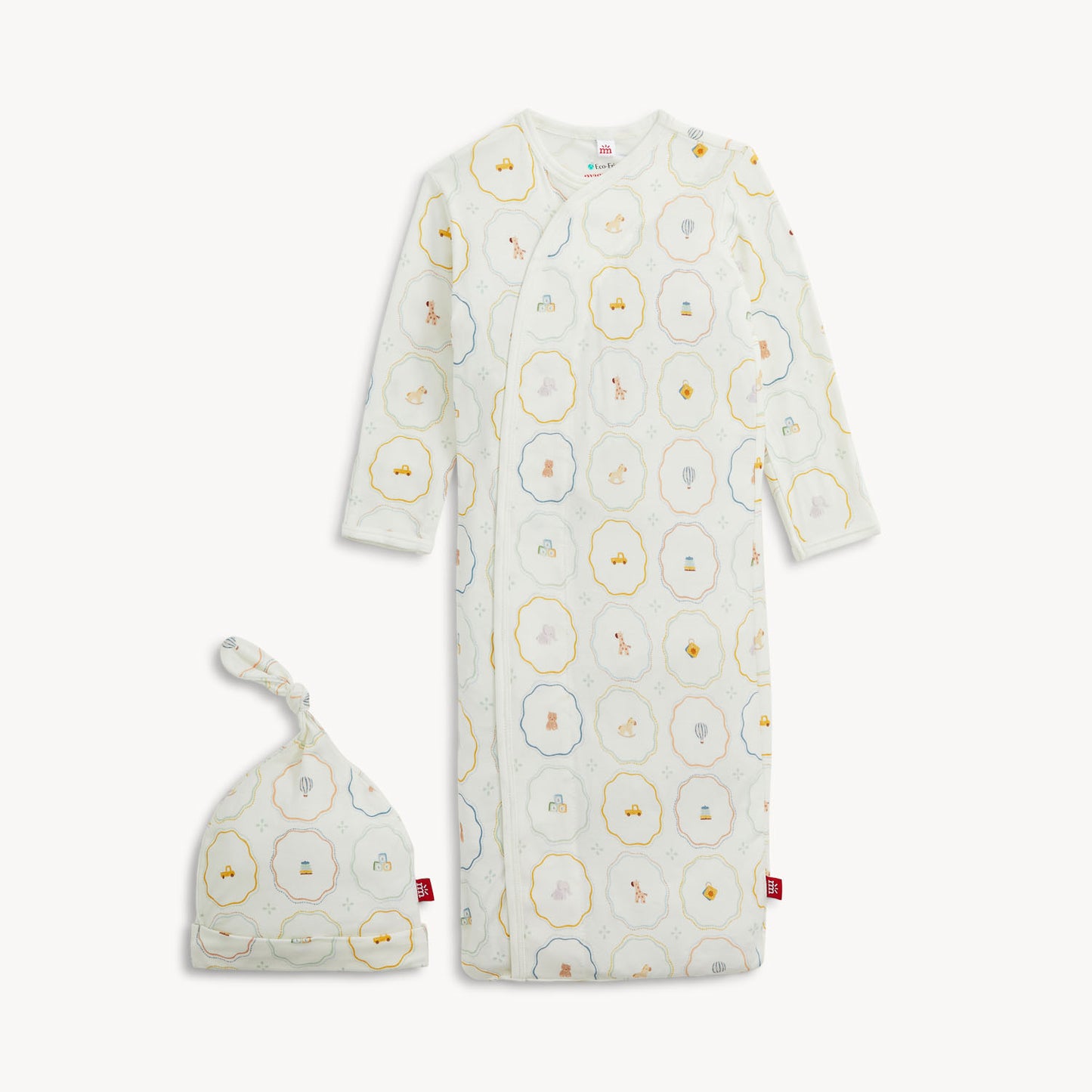 PREORDER Nursery Magic Cream Modal Gown+hat Set Magnetic Me