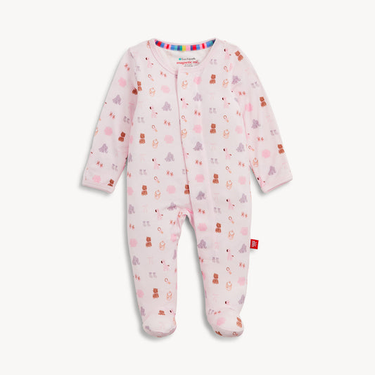 Magnetic Me Nursery Nostalgia Pink Modal Footie
