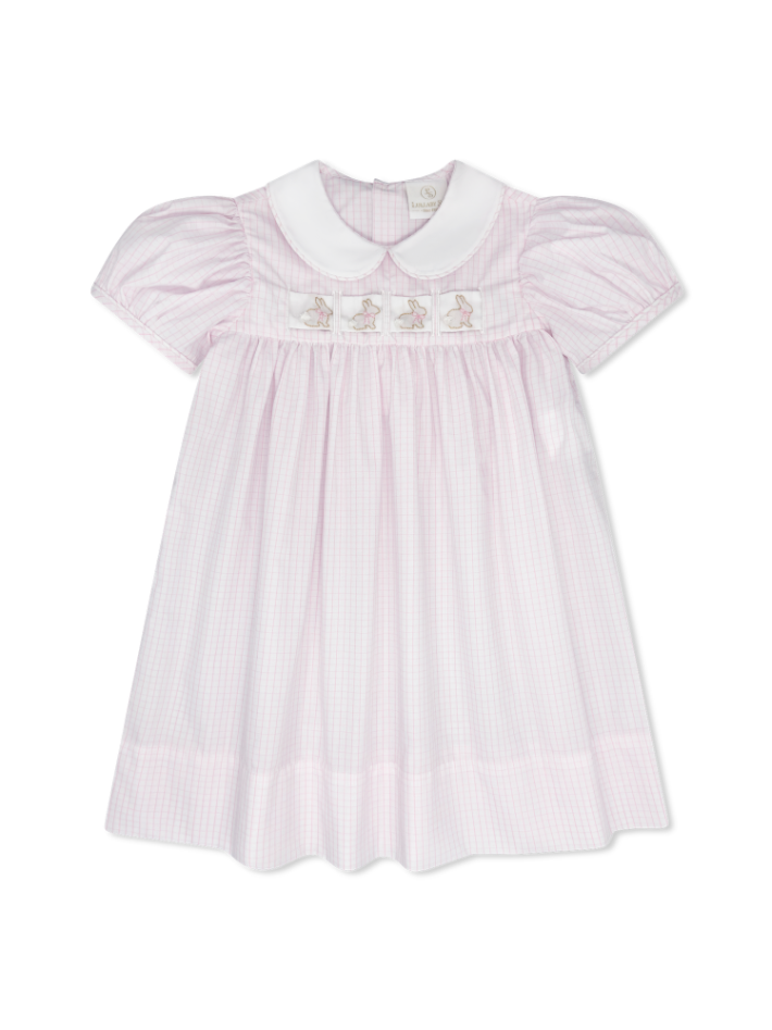 RUTH RIBBON DRESS- CLASSIC PINK WINDOWPANE (Copy) - Persnickety Shop