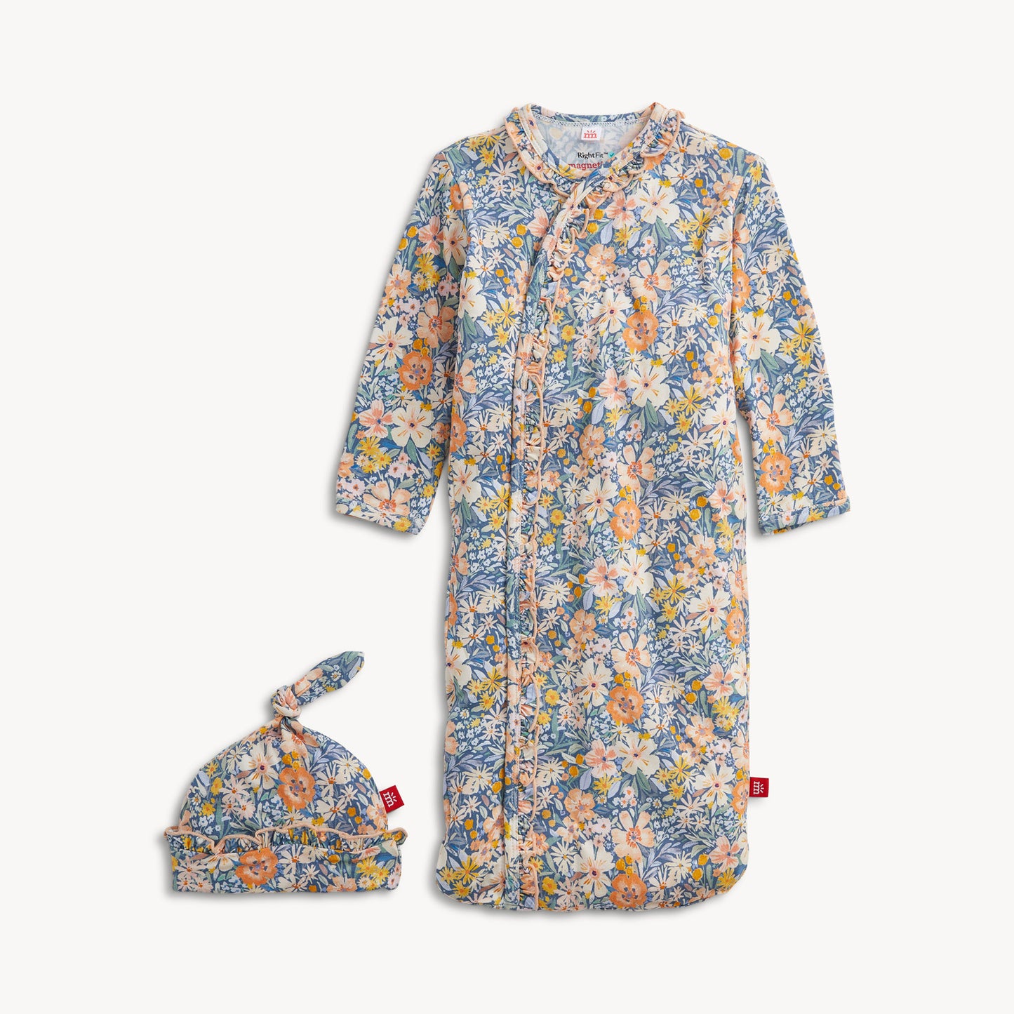 PREORDER Flora Modal Gown+hat Set W Ruffle Magnetic Me