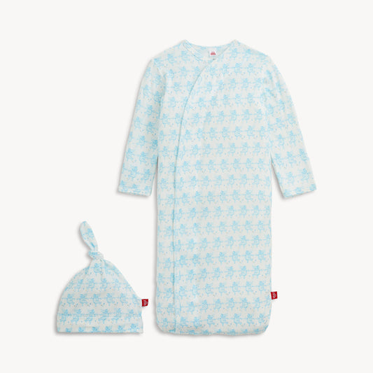 PREORDER Trunkettes Blue Modal Gown + Hat Set Magnetic Me