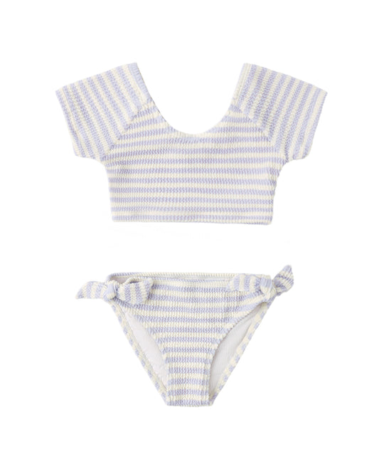 CROPPED RASHGUARD SET PERIWINKLE STRIPE