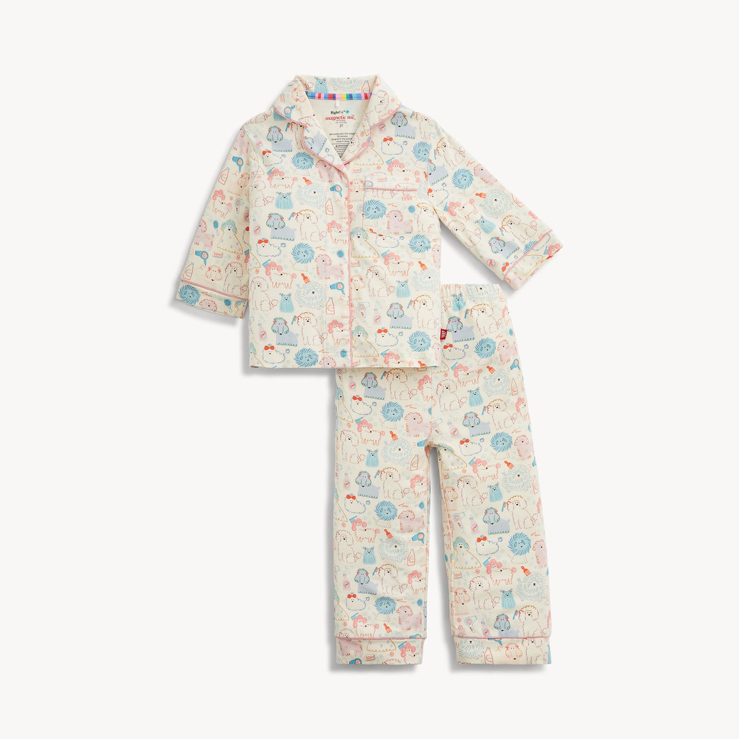 Preorder Poodle Pawlor Rf L/s Pj Set W Piping Magnetic Me