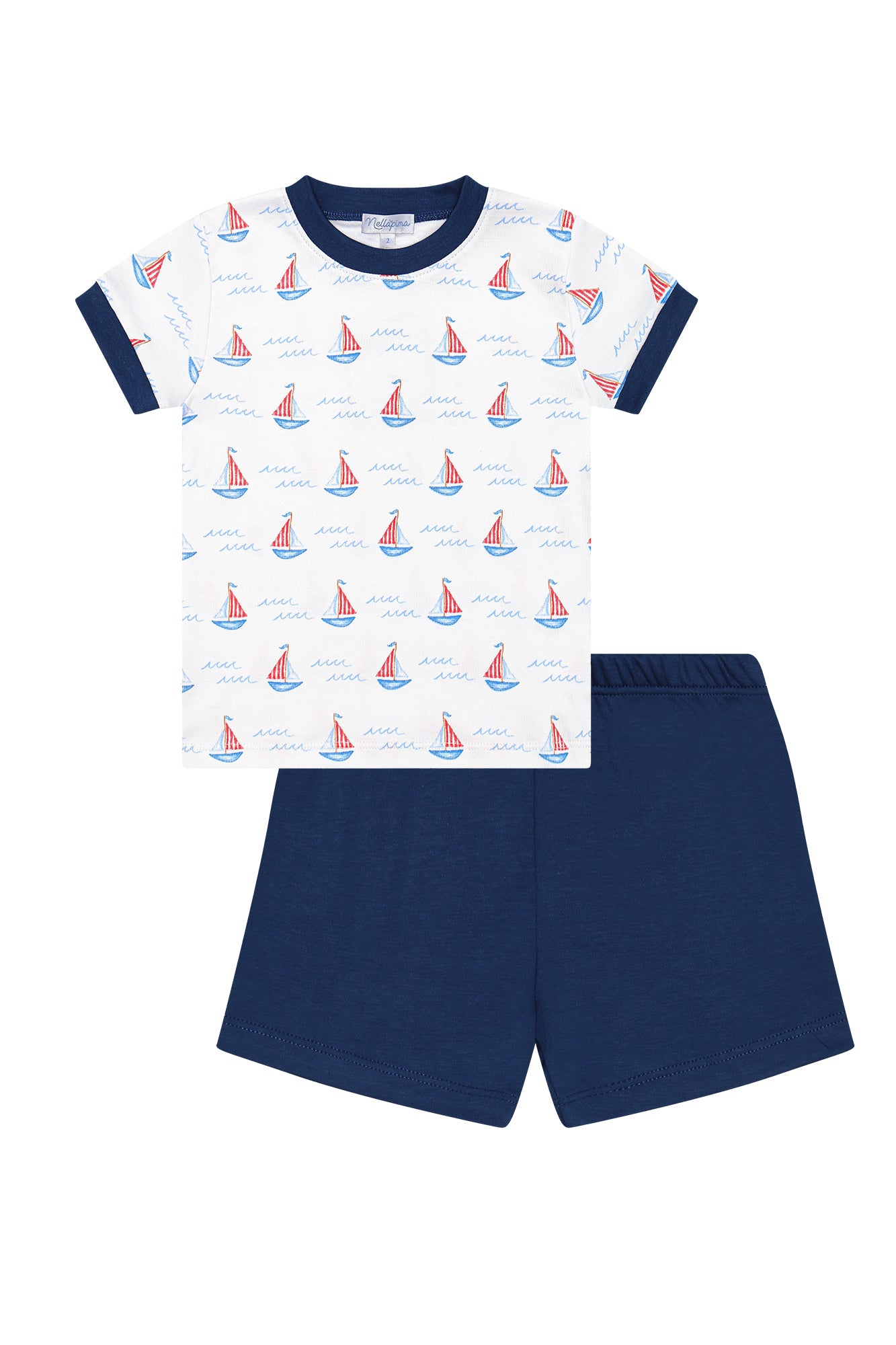 Nellapima SAILBOATS BOY SHORT SET - Persnickety Shop