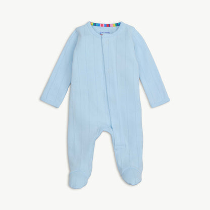 PREORDER Magnetic Me Love Lines Blue Pointelle Footie