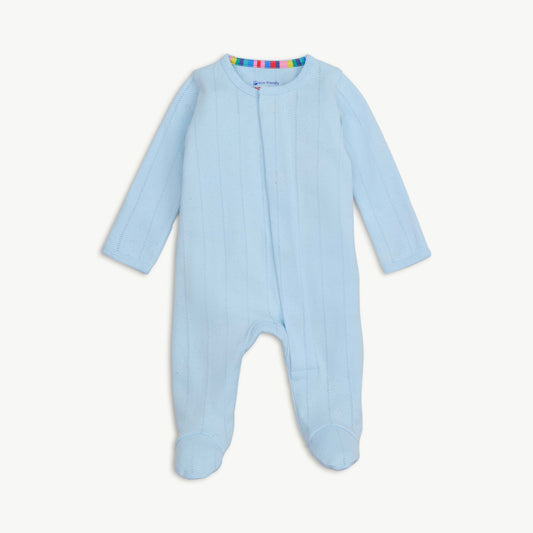 PREORDER Magnetic Me Love Lines Blue Pointelle Footie
