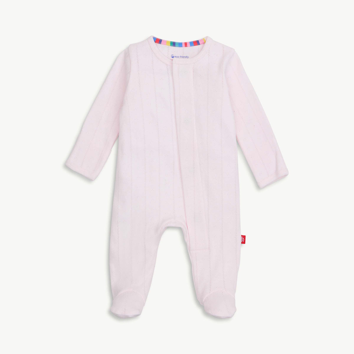 PREORDER Magnetic Me Love Lines Pink Pointelle Footie