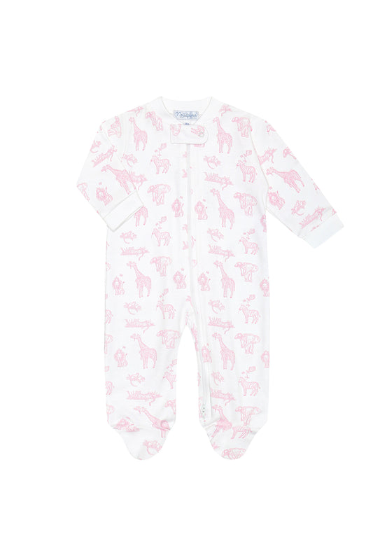 Nellapima PINK SAFARI ZIPPER FOOTIE - Persnickety Shop
