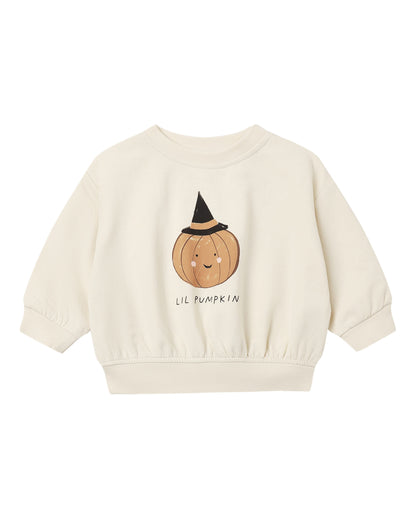 Quincy Mae RELAXED FLEECE SWEATSHIRT LIL PUMPKIN