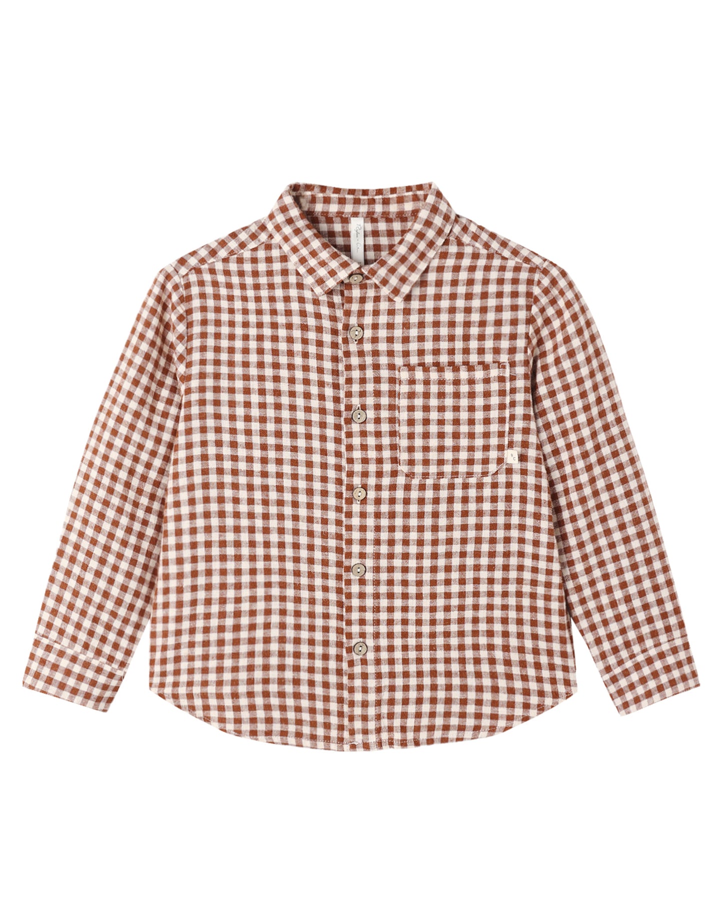 *PRE ORDER* RYLEE + CRU COLLARED LONG SLEEVE SHIRT BRICK CHECK