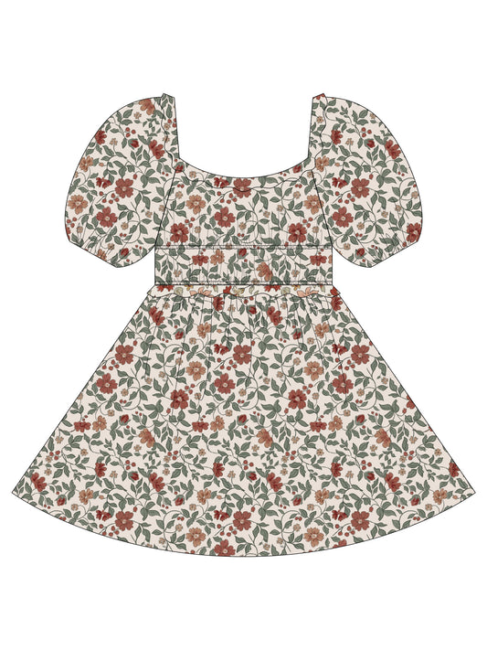 *PRE ORDER* RYLEE + CRU TEEN SHAYLA DRESS HOLIDAY FLORAL