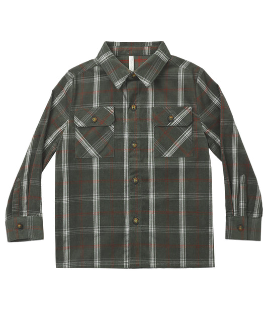 * PRE ORDER* RYLEE + CRU POCKETED FLANNEL SHIRT HOLIDAY PLAID